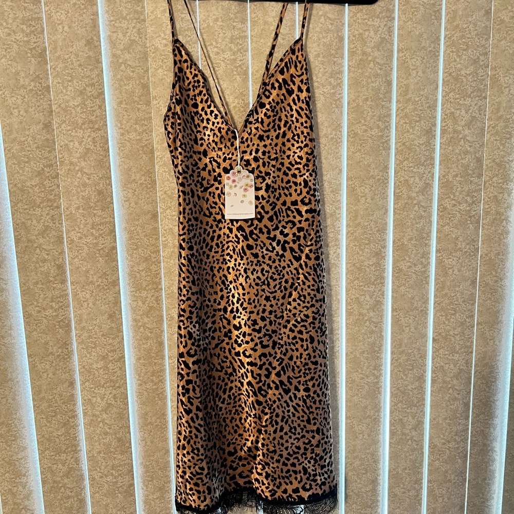 Cheetah slip dress size large
